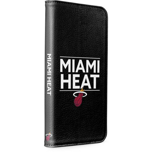 NBA Miami Heat Standard - Black iPhone 15 Pro Folio Case